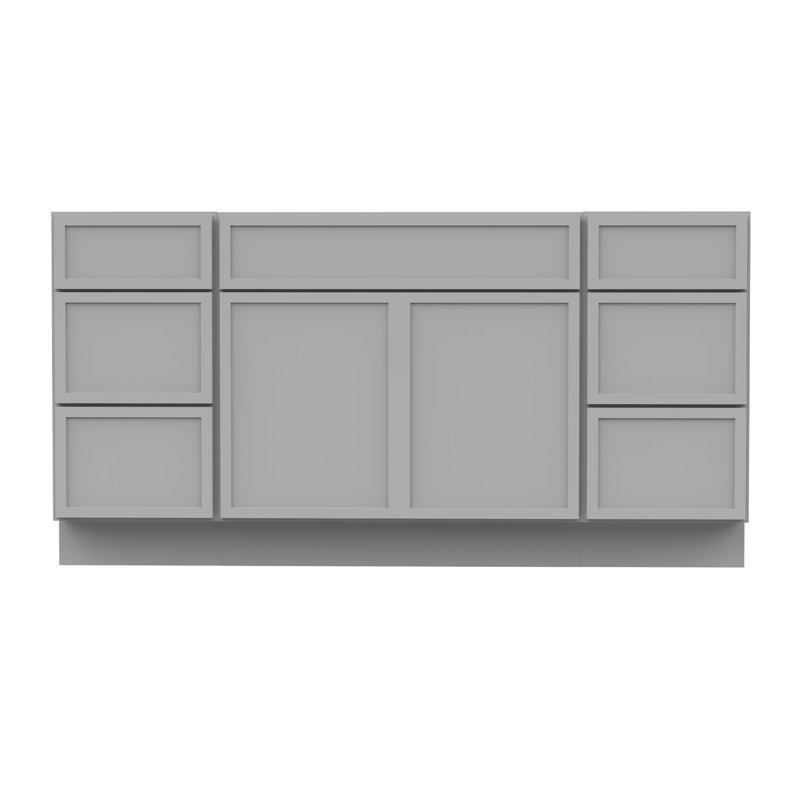 63'' Single Bathroom Vanity Base Only, Gray