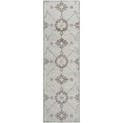 Premium Machine Washable Taquoia AMF122 Taupe Rug