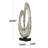 Mother of Pearl Shell Swirl Abstract Decorative Sculpture with Black Base-20525670