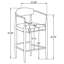 Ensemble de 2 chaises de comptoir rembourrées en tissu gris foncé Renfroe