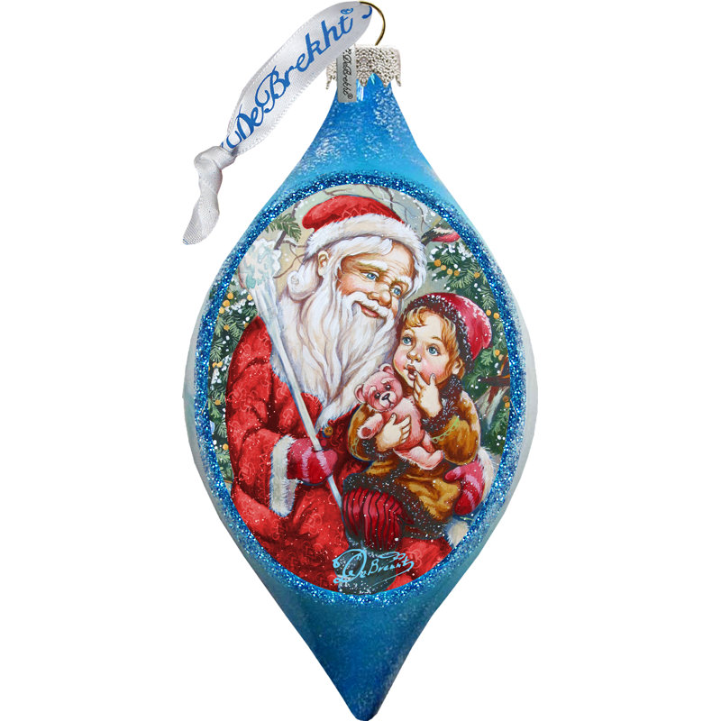 4'' Glass Hanging Figurine Ornament