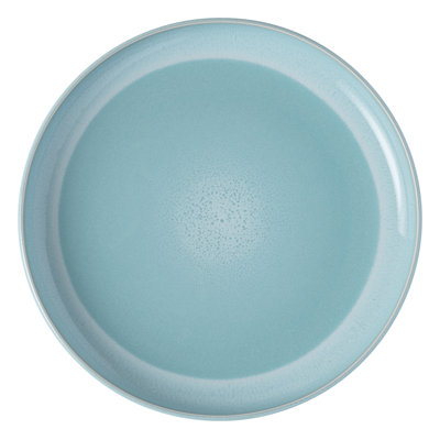 Like. by Villeroy & Boch – Perlemor Aqua Dinner Plate, Dimensions: Approx. 10.6 × 10.6 × 1.2 in, Blue, Dishwasher-Safe & Microwave-Safe, Pottery-Look Effect Glaze, Premium Porcelain Dinner Plate
