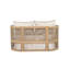 Causeuse d'extérieur en corde de bois d'acacia avec coussins Rona