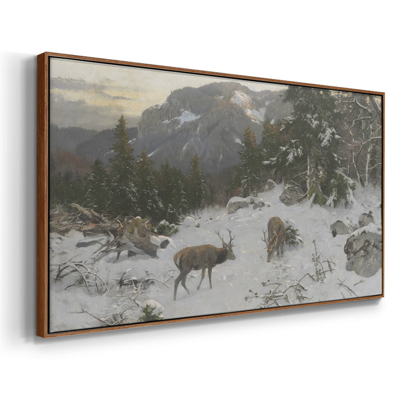 Série paysage - CCXC III - Toile tendue avec châssis encadré - Prêt à être accroché, H 21 po x l 41 po, Blanc