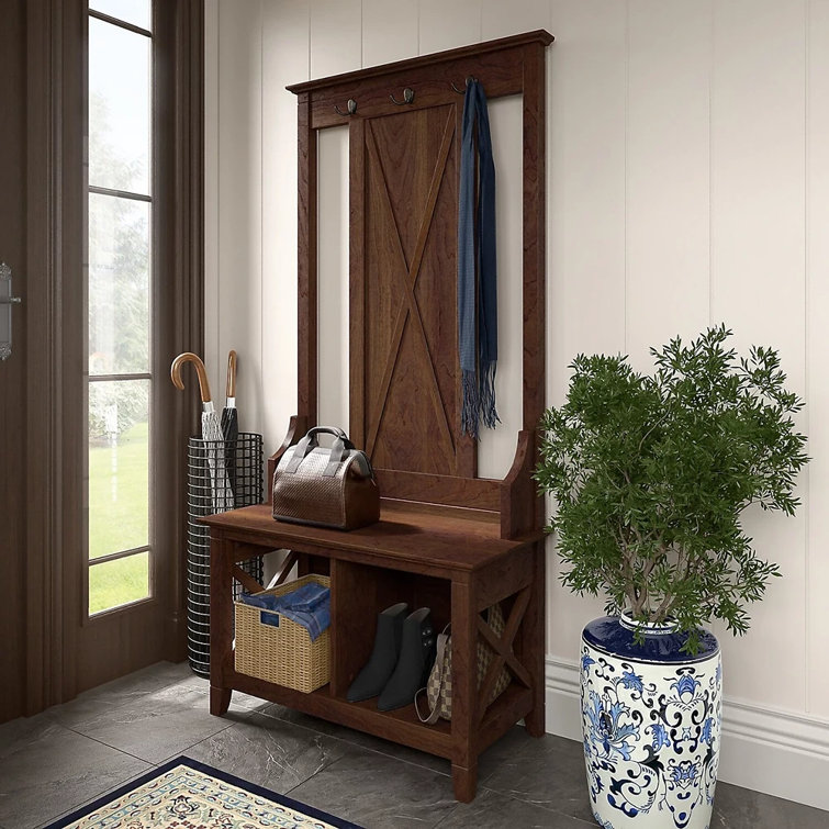 Huckins Hall Tree 32'' Wide with Bench and Shoe Storage