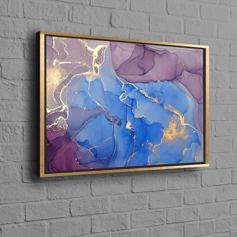 Print on Canvas, Framed Print without Mat, Gold, 20 cm H x 30 cm W