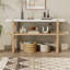 Console étroite avec plateau en marbre, table d'entrée rétro avec tablette ouverte-1205398481