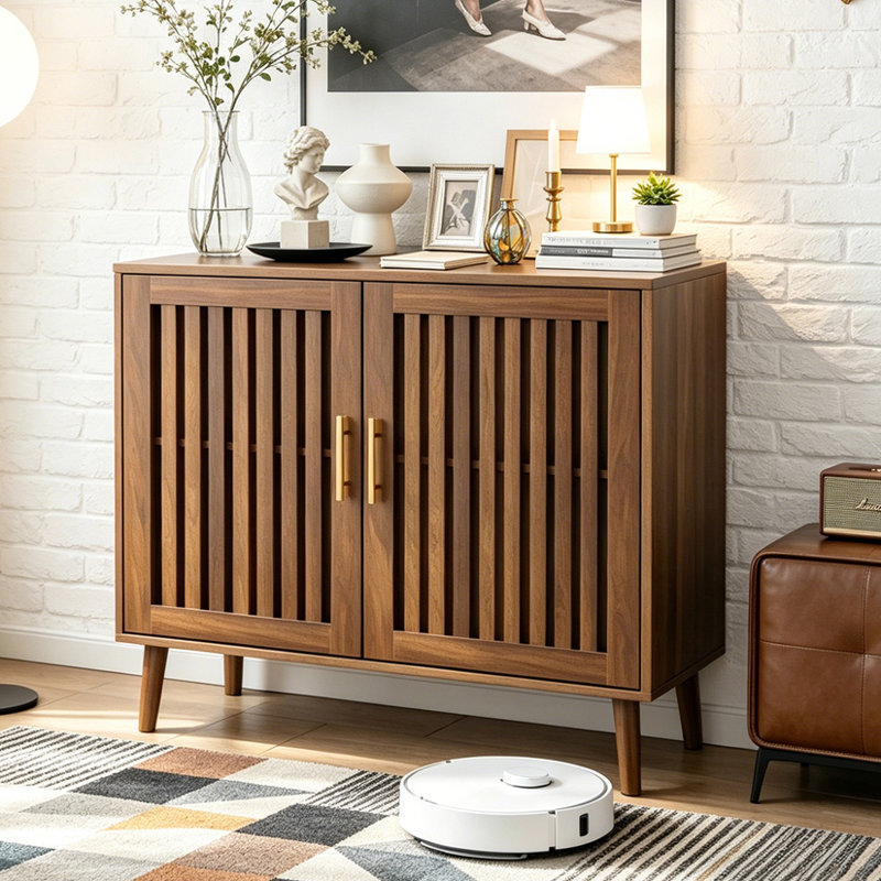 Buffet en noyer avec rangement, 1