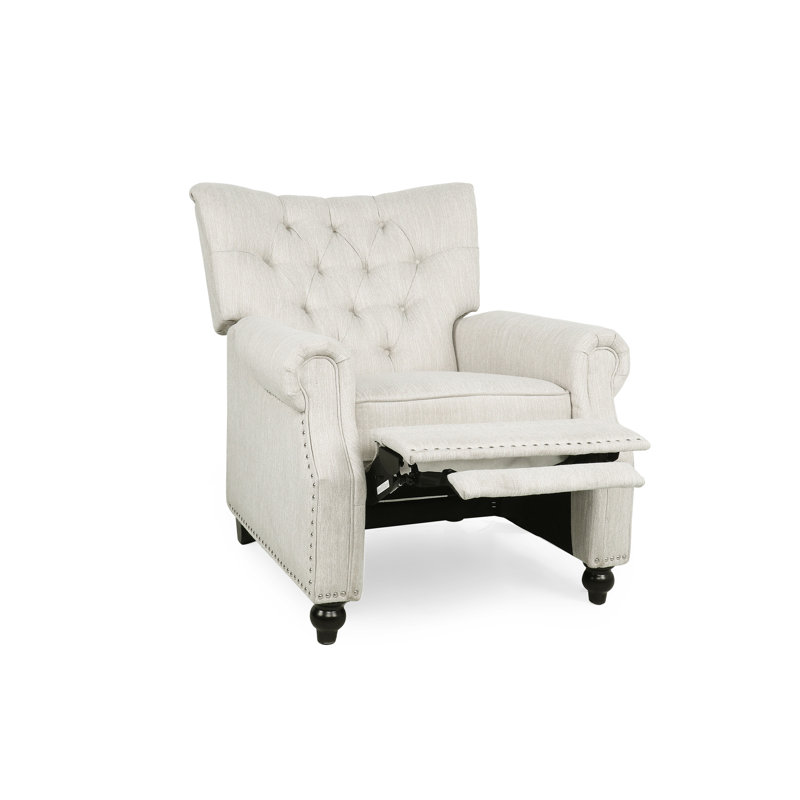 Clemintine Wide Manual Standard Recliner, Gray Fabric