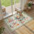 2'X6' Washable Vintage Floral Indoor Runner Rug Non-Slip Beige-122611624-122611623