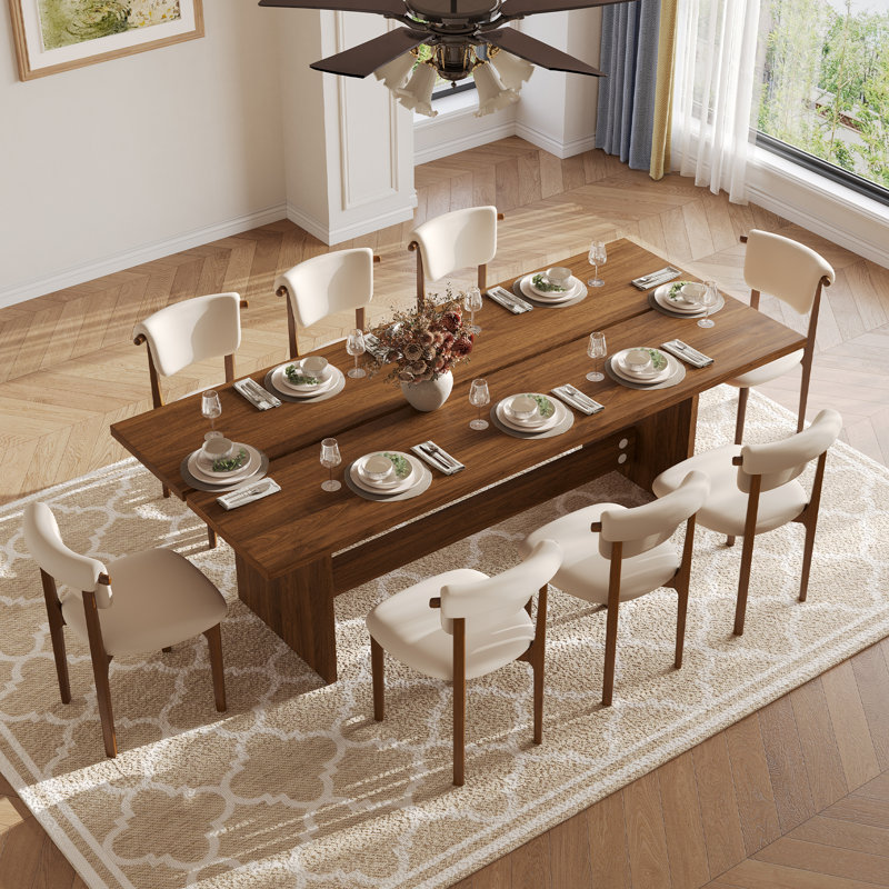 Ensemble de table de salle à manger en bois 87 po Drennen