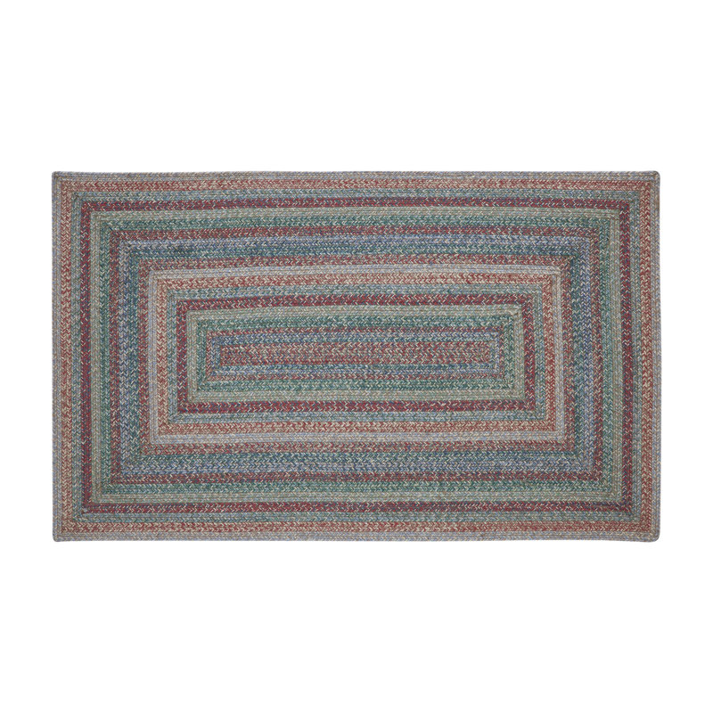 Tapis vert tressé à la main Madiana, Rectangle 3 pi x 5 pi