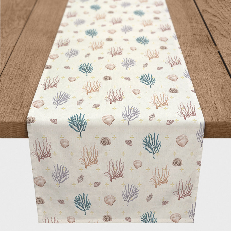 Chemin de table Bryany, 72 po x 16 po, Jaune/blanc