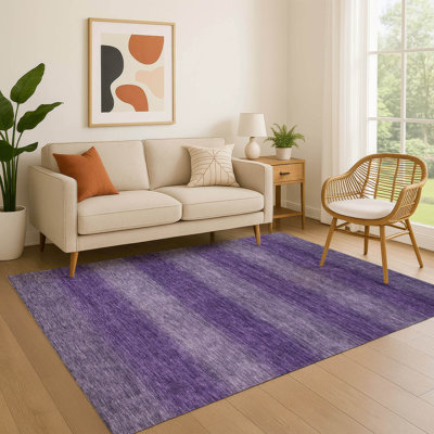 Premium Machine Washable Lubbers AMF1733 Stripe Rug