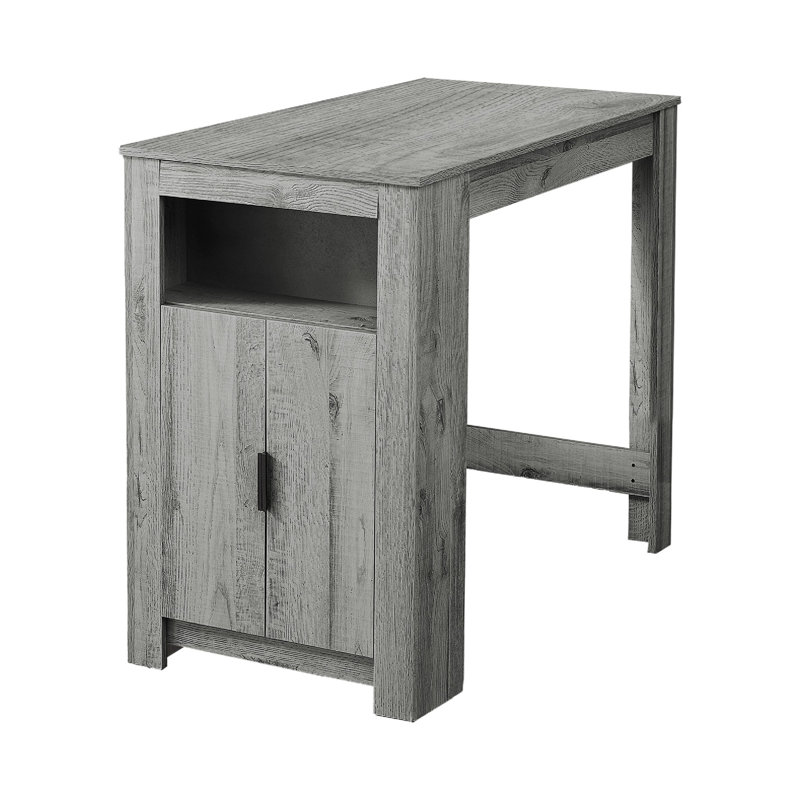 Dining Table, 48" Rectangular, Counter Height, Kitchen, Small, Storage,Contemporary, Modern, Gray