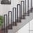 Industrial U-Shaped Stair Handrail-134228148-134228149