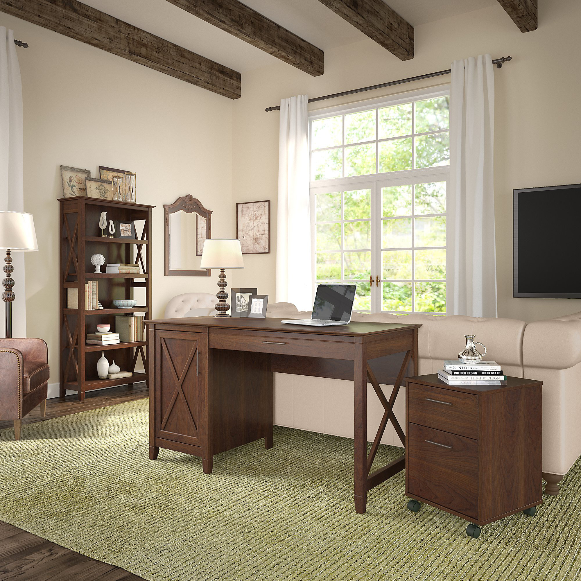 Laurel Foundry Modern Farmhouse Huckins 3 Piece Rectangular Computer ...