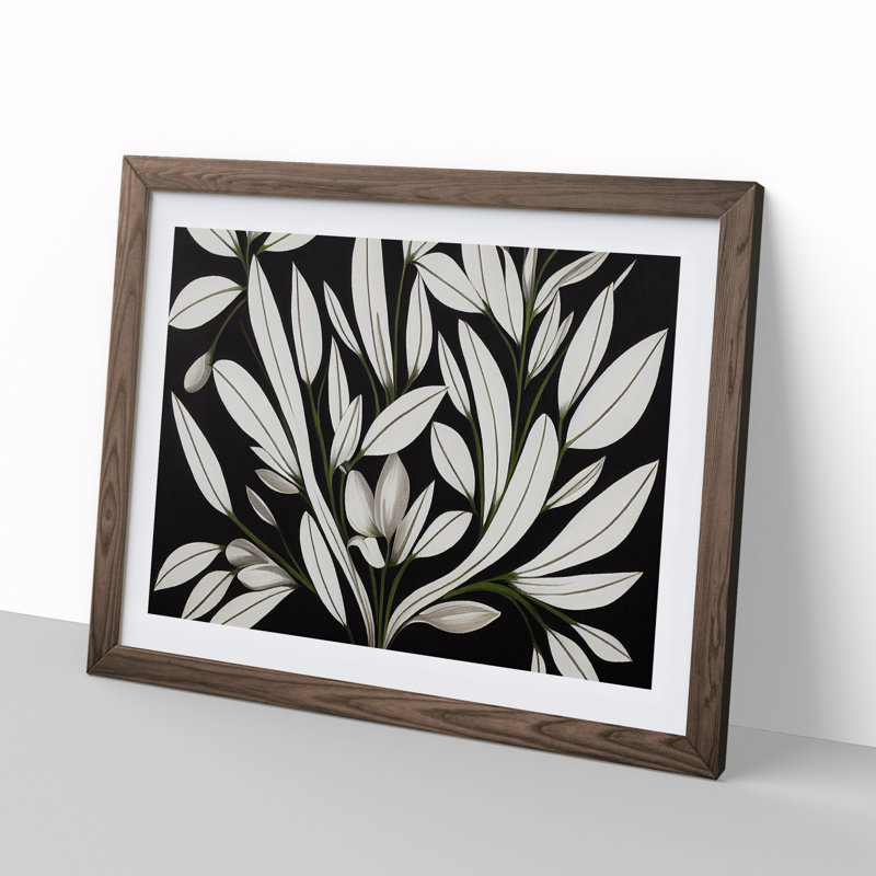 Fantastic Flowers - Single Picture Frame Print, 34cm H x 46cm W x 2cm D, Walnut Framed