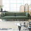 Coussin en velours côtelé vert-109076542