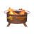 Collegiate Series 16" H x 30" W Steel Outdoor Fire Pit with Lid-13242252
