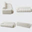 Canapé capitonné 87,4 po à 3 places en chenille capitonnée à boutons 3 places avec accoudoirs carrés, aucun assemblage requis, conception entièrement compressée pour le salon moderne-671121872