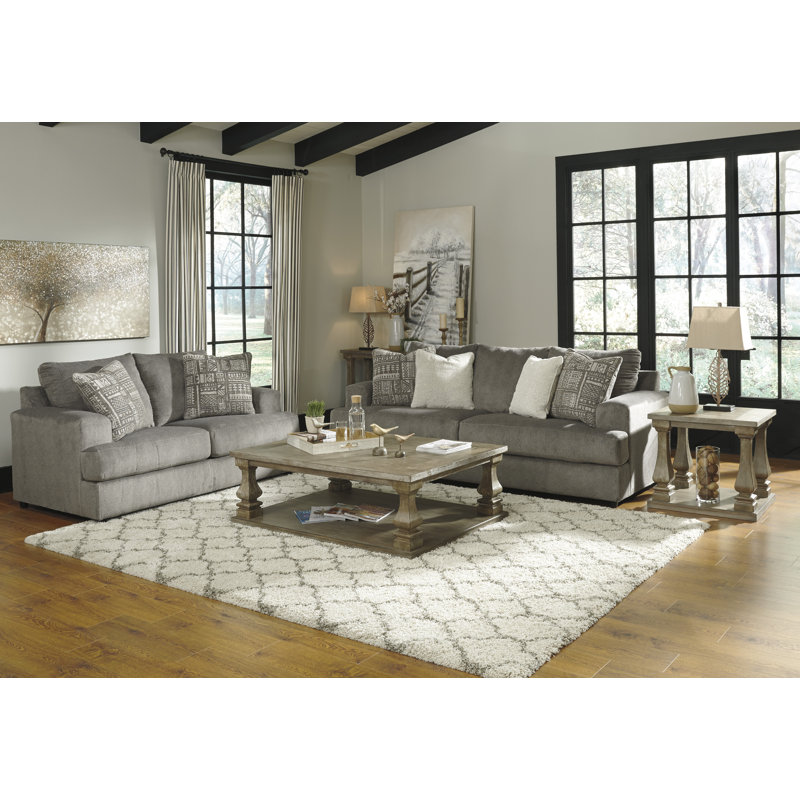 Kajan Loveseat, Soletren Gray Velvet
