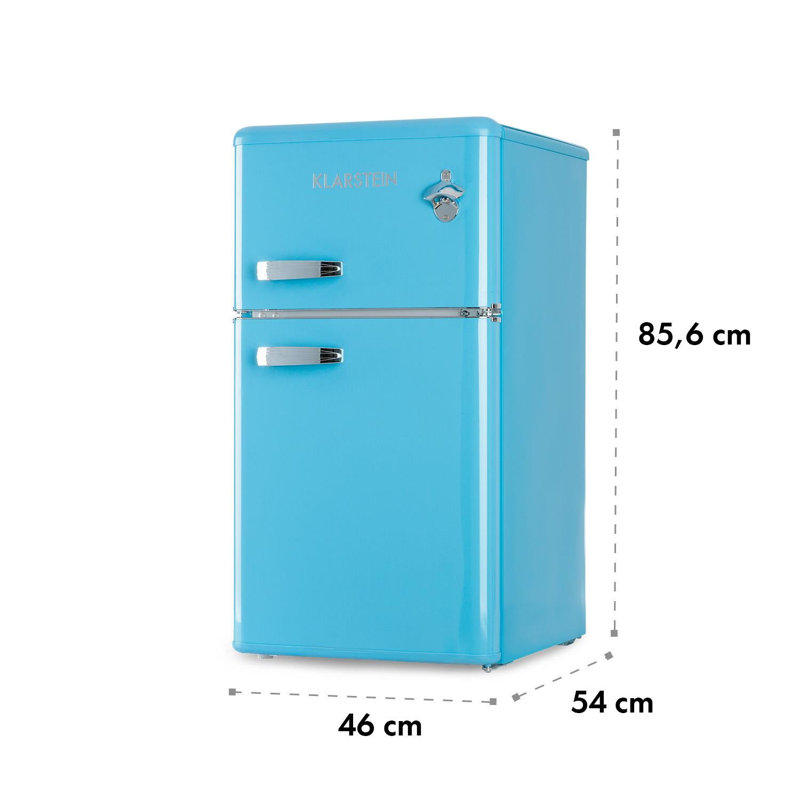 Klarstein 85m³ L Freestanding Mini Fridge, Blue
