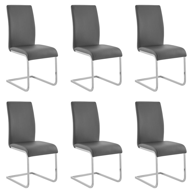 Chaise d'appoint rembourrée Darcie, Gris, 6