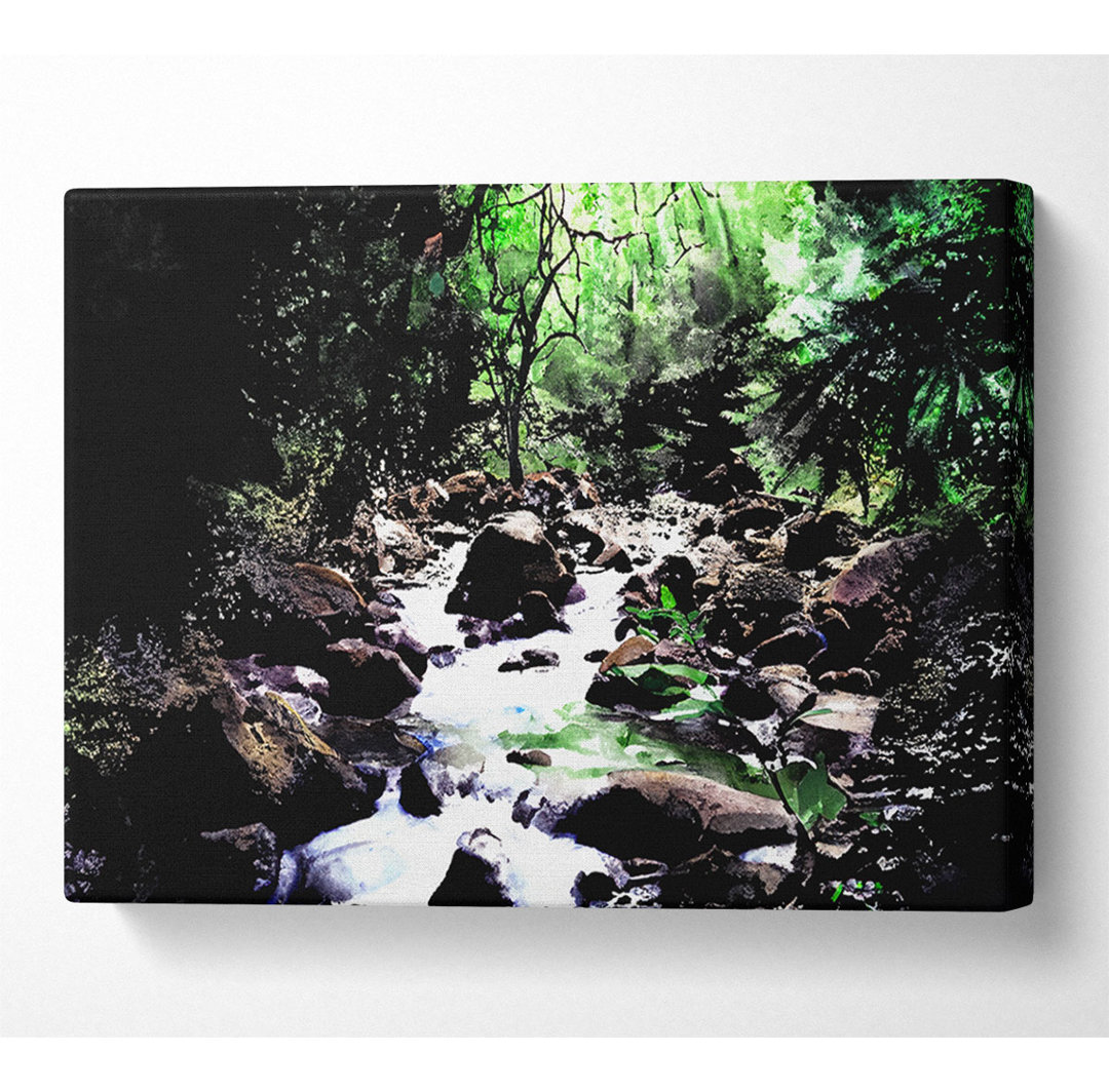 Hidden Woodland Stream - Kunstdrucke auf Leinwand - Wrapped Canvas