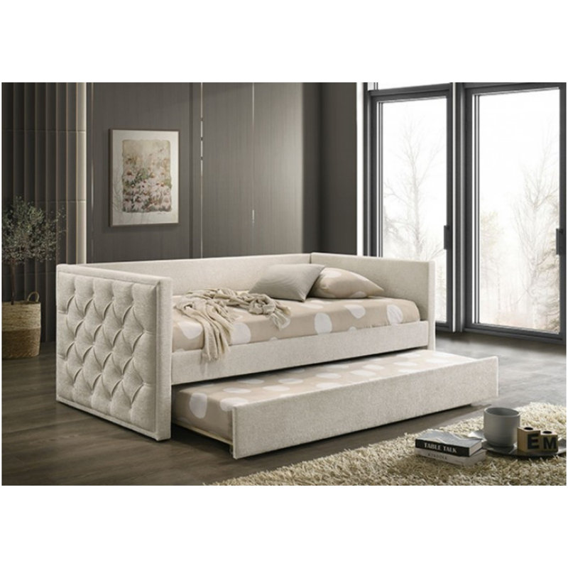 Lit de jour avec couchette Bessie, Beige