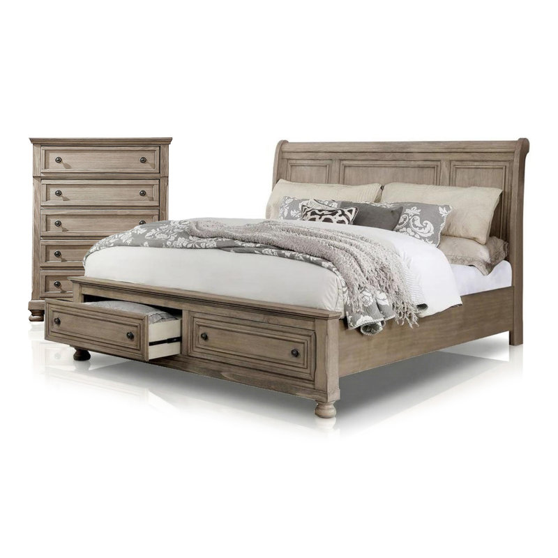 Ensemble de chambre à coucher Ikko, 2 Pcs: Bed, Chest, Très grand