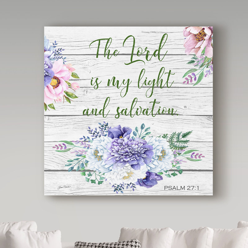 Deagen «Garden Florals Bible Verse 3», art textuel sur toile tendue, H 24 po x l 24 po x P 2 po