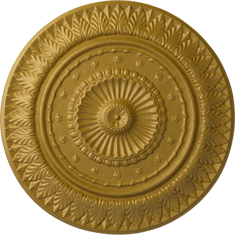Médaillon de plafond 26 "P 5/16" x P 2 1/4 ", Or des pharaons