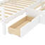 Lit plateforme simple en L avec lit gigogne, lit plateforme en bois massif avec tiroirs et tablettes de rangement, sans sommier nécessaire, blanc-1086879257