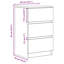 Bedside Cabinet With 3 Drawers 39X35x65 Cm-1950791847