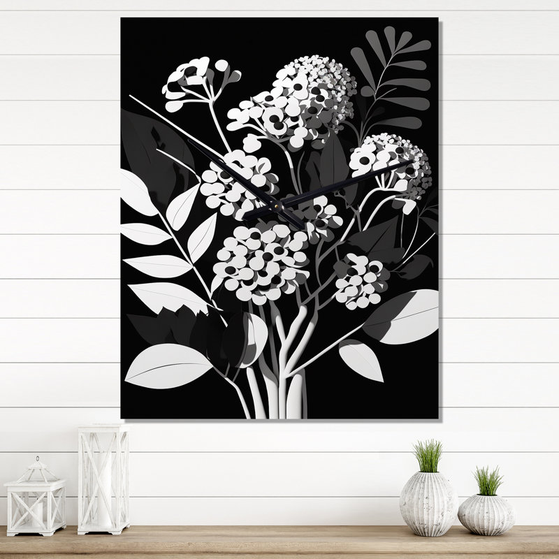 Jaydie - Horloge murale florale, Moyen
