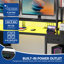  Computer Desk With Power Outlets, LED Lights & Hutch-585104449
