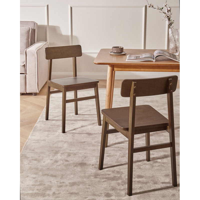 45cm H Solid Wood Side Chair, Brown