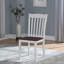 Chaise d'appoint blanche et noyer (ensemble de 2)