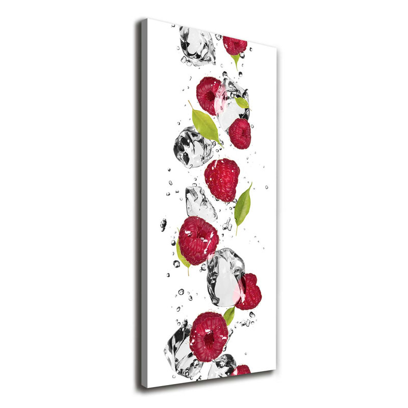 Raspberry And Water - Wrapped Canvas Print
