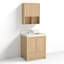 Ensemble de meuble-lavabo mural 30 po avec comptoir à quartz blanc Thassos 2 po et armoire murale assortie-292361878