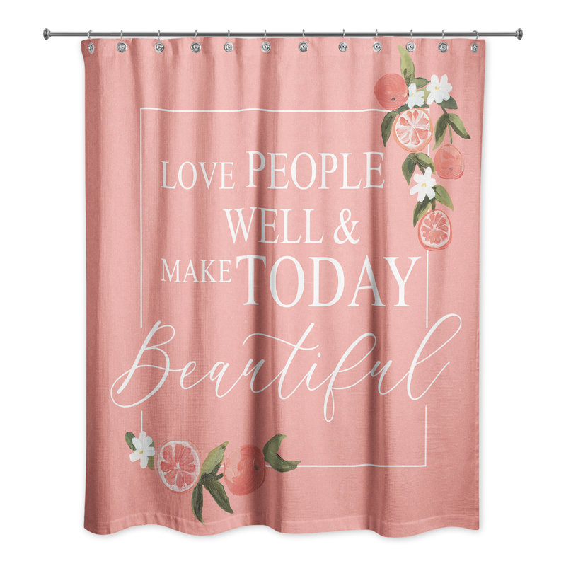 Rideau de douche simple Perine, Rouge