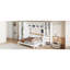 Grand lit escamotable mural avec placard, tiroirs et tablettes