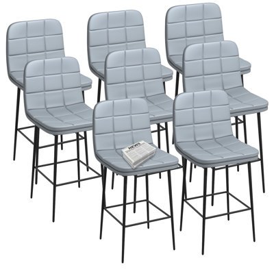 Modern Counter Height Bar Stools Counter Chairs Set of 8