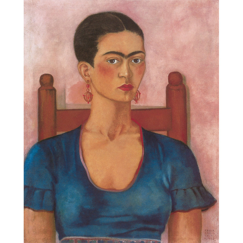 «Self Portrait, 1930» par Frida Kahlo, toile tendue avec châssis, H 24 po x l 17 po