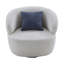 Fauteuil pivotant demi-tonneau, fauteuil simple pour petit espace