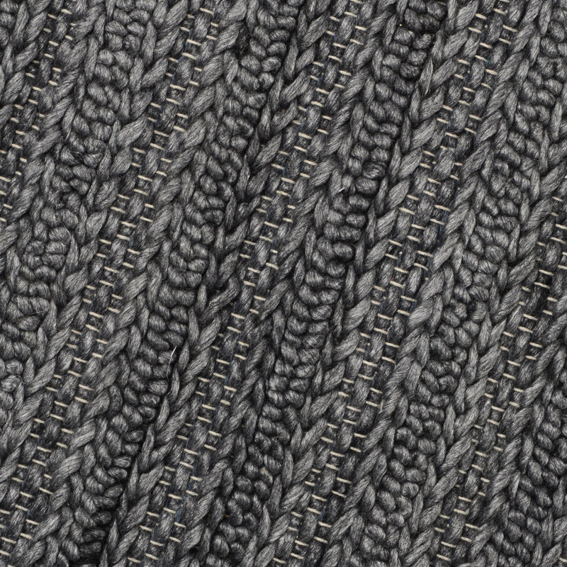 Tapis gris zone handwoven Molimo, Rectangle 9 pi x 12 pi