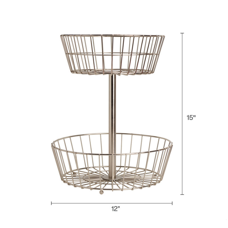 Panier 2 niveaux Mikasa Gourmet Basics Geneva, Gris