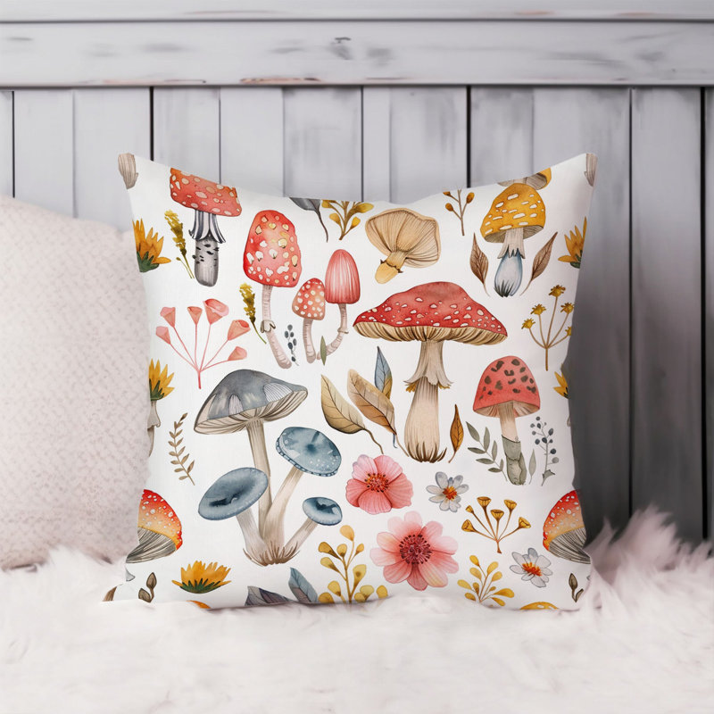 Botanical Mushrooms IX Cottage & Cottagecore, 18" H x 18" W
