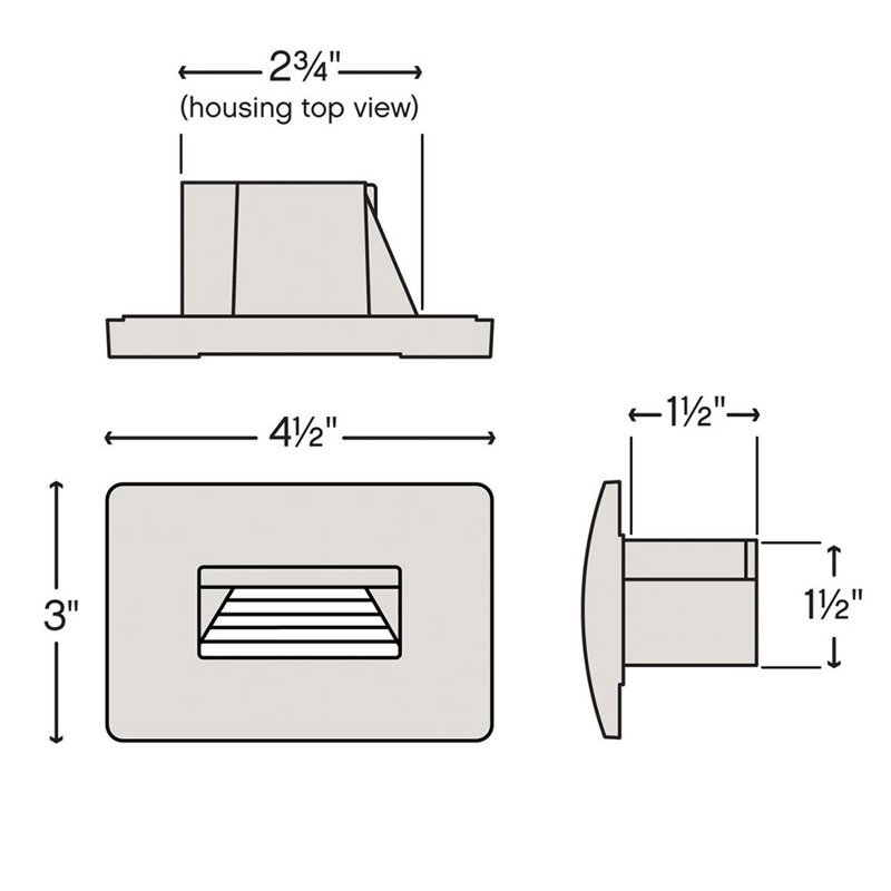 Luna Line Voltage Integrated LED Step Light, 3000K, Bronze